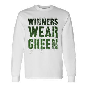 Vintage Winners Wear Green Summer Camp Boss War Game Long Sleeve T-Shirt - Monsterry AU