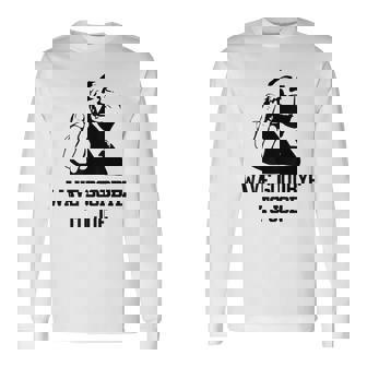 Wave Goodbye To Joe American Flag Long Sleeve T-Shirt - Seseable