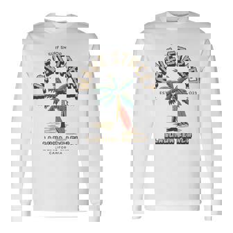 Wave Street Surf Shop Surfboard Logo Long Sleeve T-Shirt | Mazezy