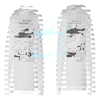 Whale Shark Anatomy Marine Biologist Whale Shark Costume Long Sleeve T-Shirt | Mazezy