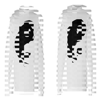 Yin Yang Noir Sur Blanc T-shirt à manches longues - Cadeauxyz