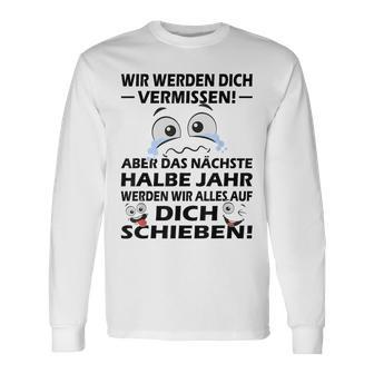 Zum Farewell Glückwunsch Zu Deiner Flucht Employee Gray S Langarmshirts - Geschenkecke