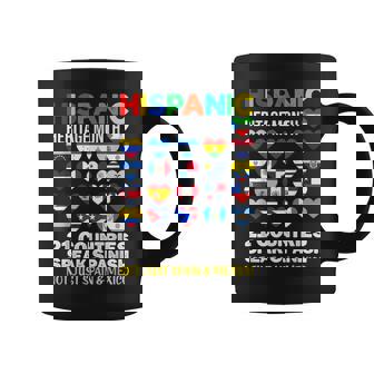 21 Countries Speak Spanish Hispanic Heritage Heart Flags Coffee Mug - Monsterry