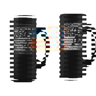 45 47 Donald Trump 2024 American Flag Coffee Mug | Mazezy
