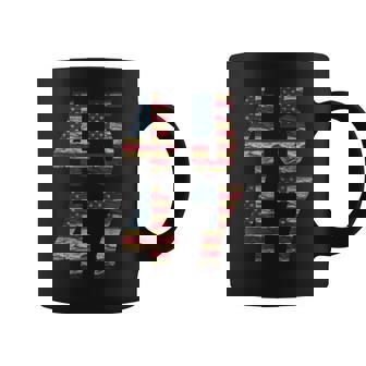 45 47 Trump Vintage American Flag Trump 2024 Coffee Mug - Monsterry