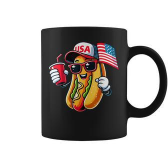 4Th Of July Hotdog Patriotic Usa Flag Coffee Mug - Monsterry CA