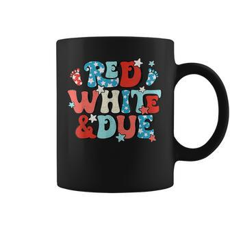 4Th Of July Red White And Due Pregnancy Announcement Coffee Mug - Monsterry DE