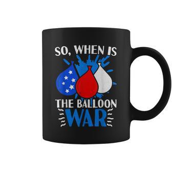 4Th Of July Water Balloon Fight July 4Th American Usa Coffee Mug - Monsterry