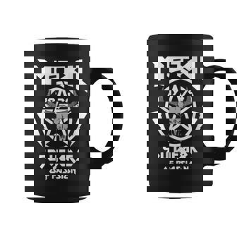 50 Cumpleaños Hombre Heavy Metal Rock Música Pentagrama Cuello Taza de café - Regaloses