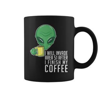 Abreuvoir De Café Alien Invasion Drôle Deaisseau Spatial Tasse - Cadeauxyz