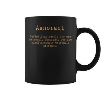 Agnorant Ignorant Plus Arrogant Graphic Print Coffee Mug - Monsterry