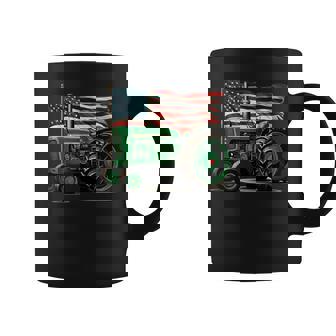 Agriculture Farm Tractor Usa Flag Tractor American Farm Usa Coffee Mug - Seseable