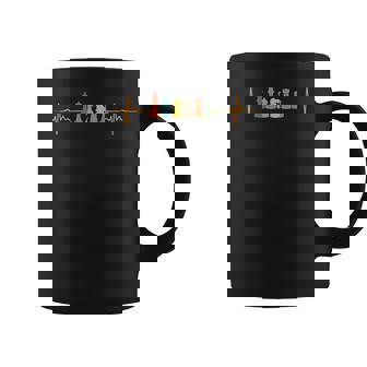 Ajedrez Latido Del Corazón Retro Jugadores De Ajedrez Piezas De Ajedre Taza de café - Regaloses