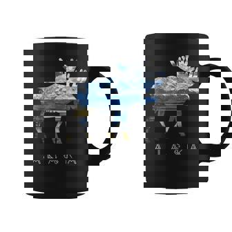 Alaskan Moose With Lake & Mountain Souvenir T Coffee Mug - Monsterry