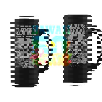 Aloha Hawaii 50Th State Hawaiian Beach Hibiscus 50 Maui Coffee Mug - Monsterry