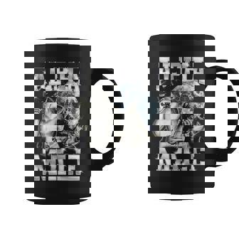 Alpha Male Wolf Y2k Meme Ironic Brainrot Coffee Mug - Thegiftio UK