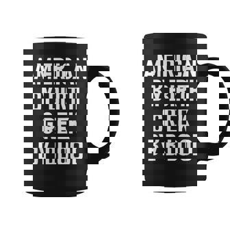 American By Birth Greek By Blood Culture Coffee Mug - Monsterry