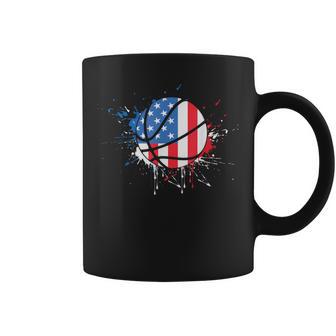 American Flag Baller Dunking Usa Flag Basketball Tassen - Seseable