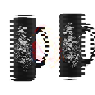 American Santa Playing Saxophone Xmas Jazz Christmas Musical Coffee Mug | Seseable UK