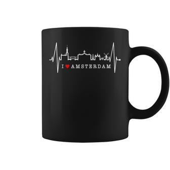 Amsterdam Skyline Netherlands Heartbeat Fan I Love Holland Tassen - Geschenkecke