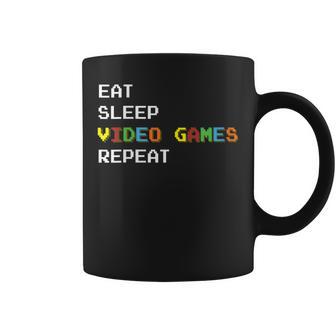 Amusant Eat Sleep Game Repeat Pour Gamersidéo Nerds Geeks Tasse - Cadeauxyz