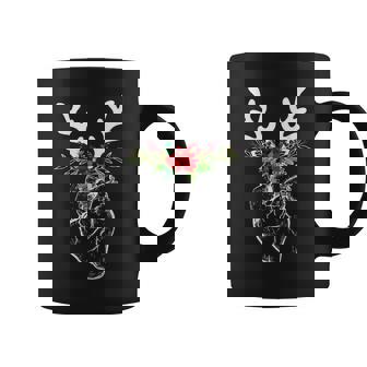Anatomy Heart Floral Reindeer Christmas Cardiac Nurse Coffee Mug | Seseable UK