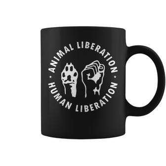 Animal Liberation Vintage Human Animal Rights Lifestyle Graphic Print Coffee Mug - Monsterry
