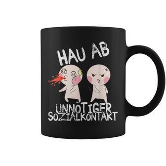 Anime Style Hau Ab Unnötiger Sozialkontakt Tassen - Geschenkecke