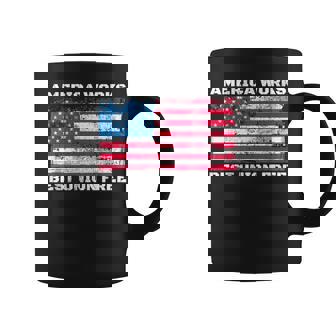 Anti Union America Works Best Union Free Vintage Us Flag Coffee Mug - Monsterry