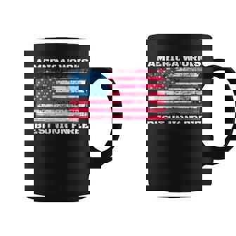 Anti Union Us Flag America Works Best Union Free Coffee Mug - Monsterry