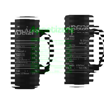 Appetizers Nutrition Facts Thanksgiving Christmas Food Coffee Mug - Monsterry