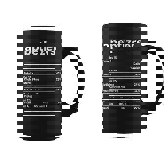 Appetizers Nutrition Facts Thanksgiving Christmas Food Coffee Mug - Monsterry