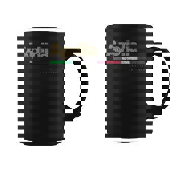 Aprilia Ciudad Italiana Retro Bandera Italia Taza de café - Regaloses
