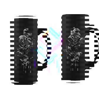 Arte Gráfico Abstracto Polígono Arquitectura Motivo Taza de café - Regaloses