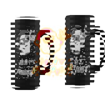ASL Christmas Santa Signing Merry Christmas Sign Language Graphic Print Coffee Mug - Monsterry