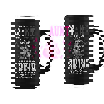 My Aunt Is A Survivor Of Support Breast Cancer Awareness Coffee Mug - Thegiftio UK