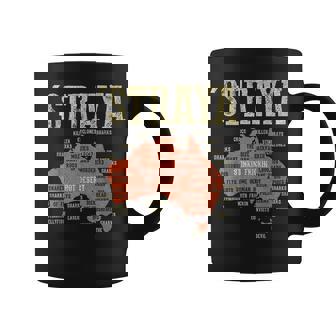 Australia Aussie Day Straya Map G'day Mate Outback Coffee Mug - Thegiftio UK