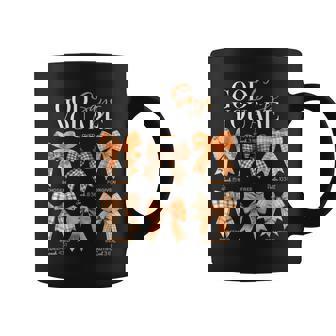 Autumn Christian Thanksgiving Coquette Bow God Says You Are Coffee Mug - Thegiftio UK