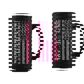 Back The Pink Breast Cancer Awareness Usa Flag Support Group Coffee Mug - Monsterry