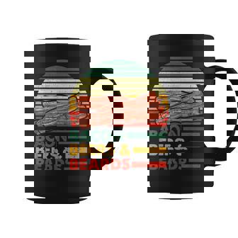 Bacon Beer & Beards BBQ Barbecue Breakfast Pork Bacon Graphic Print Coffee Mug - Monsterry