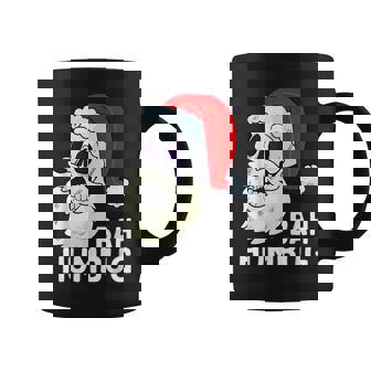 Bah Humbug Skull Santa Hat Christmas Xmas Skeleton Coffee Mug - Monsterry