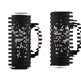 Ballerina Skeletons Dancing Halloween Ballerina Skeleton Coffee Mug - Monsterry