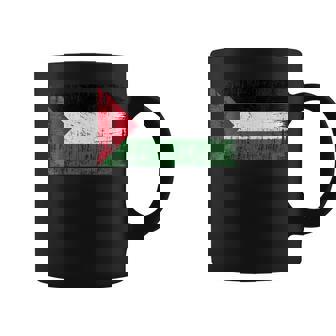 Bandera Palestinaintage Fan Palestina Bandera Retro Cuello Taza de café - Regaloses