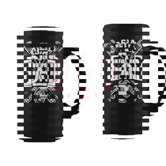 Baseball Dad Happy Fathers Day Coffee Mug - Monsterry