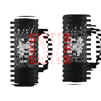 Baseball Sister Vintage Sport Lover Sister Mothers Da Coffee Mug - Monsterry