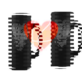 Basketball Heart Valentines Day I Love You Emoticon Coffee Mug - Monsterry