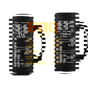 BBQ Timer Raw Rare Medium Well Done Grill Lovers Graphic Print Coffee Mug - Monsterry