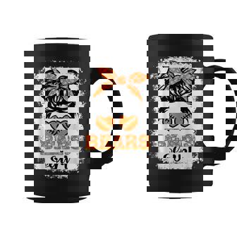 Bears Girl Vintage Messy Bun Sports Fan Team Spirit Coffee Mug - Thegiftio UK