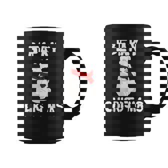Beary Christmas Cute Bear Red Scarf Christmas Shirt Graphic Print Coffee Mug - Monsterry