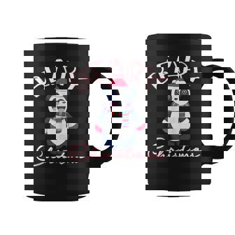 BEARY CHRISTMAS Cute Panda Bear Santa Hat Scarf Meme Tank Top Graphic Print Coffee Mug - Monsterry